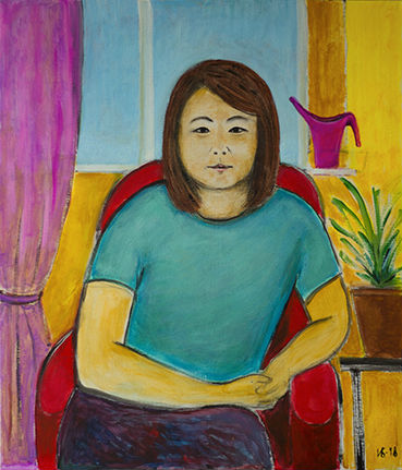 Girl in turquoise