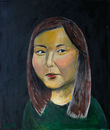 Girl in green