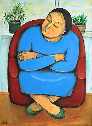Indira Baldano - Woman in blue