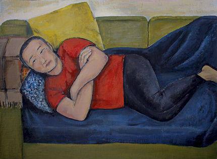 On the couch